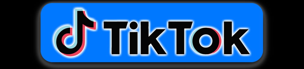 TikTok logo with follower count on a black background